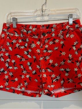 a.n.a Red Floral Cotton Blend Women’s Shorts